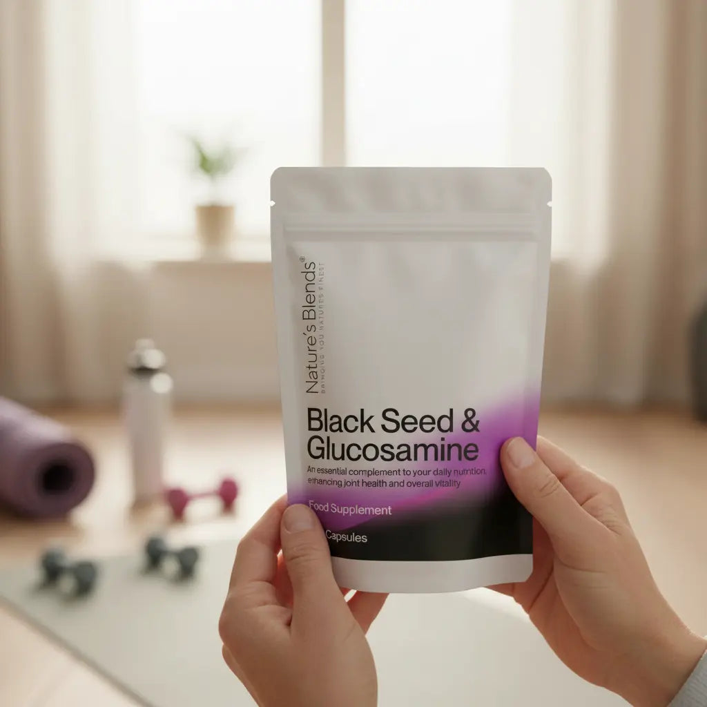 Glucosamine - Active Mobility

Black Seed Oil & Natural Glucosamine Capsules, 1 Pack
